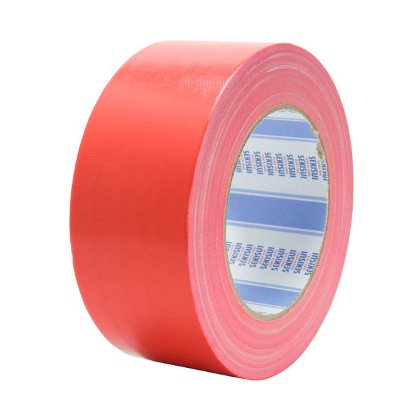 積水化学工業 カラー布テープ No.600 0.31mm厚 赤 幅50mm×長さ25m巻 1セット（30巻：1巻×30）（直送品）
