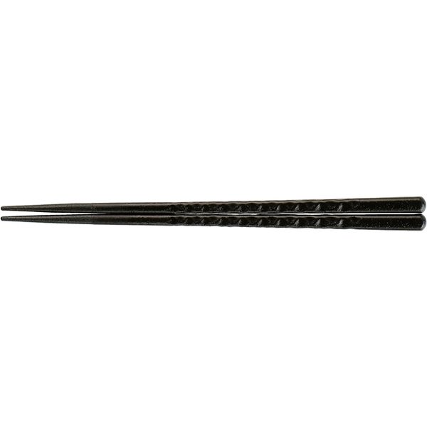 福井クラフト 亀甲箸 黒乾漆（2回塗） PBT 1セット（5入）（直送品）