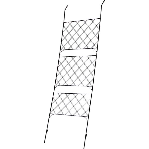 住まいスタイル アイアン製グリーンカーテン ”Argyle“（アーガイル） 幅800×奥行13×高さ2455mm ブラック 1枚（直送品）