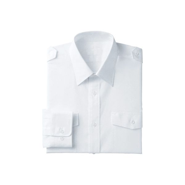 チクマ ECO SERIES 長袖シャツ（肩章付き） T96300-40-76（直送品）
