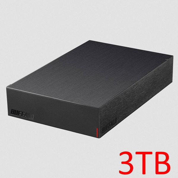 バッファロー USB3.2（Gen.1）対応外付けHDD 3TB ブラック HD-LE3U3-BA 1台