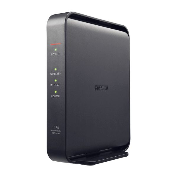 バッファロ―　無線LAN親機(Wi-Fiルーター)　ブラック　866+300Mbps　11ac対応/ビームフォーミング対応　WSR-1166DHPL