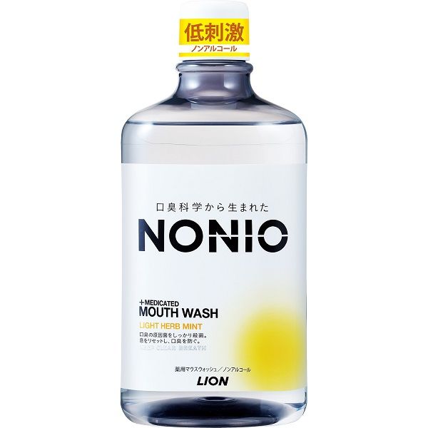 マウスウォッシュ NONIO ノニオ ライトハーブミント ノンアルコール 低刺激 1000mL 1本 口臭対策 医薬部外品 ライオン - アスクル