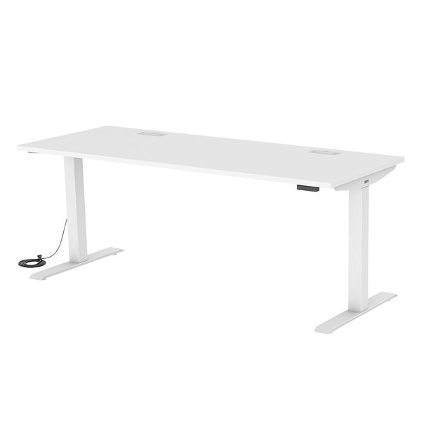 サンワサプライ e電動昇降デスク 平机 幅1800×奥行700×高さ1150mm ホワイト ERD-E18070W 1台（直送品）