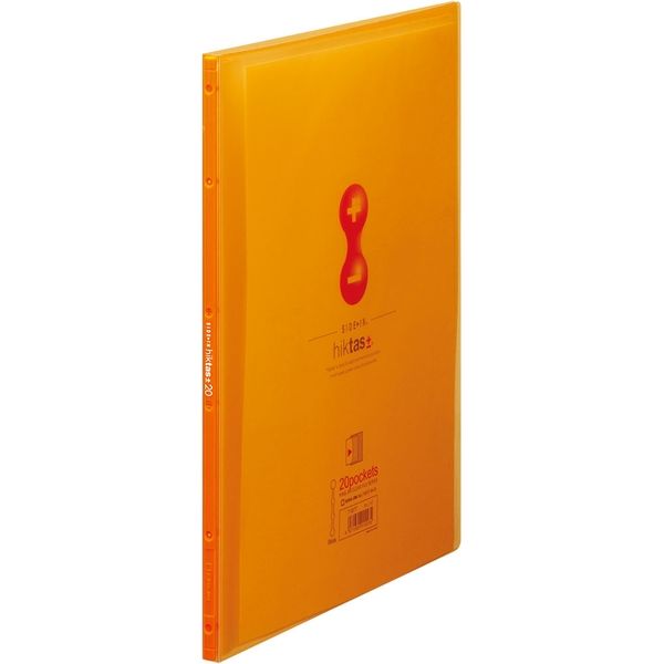 キングジム クリアーファイル サイドインヒクタス透明 A4 タテ型 オレンジ 7187Tオレ 1セット（3冊）（直送品）