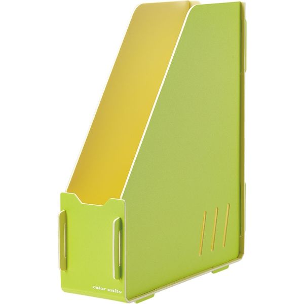 キングジム カラーユニッツ マガジンボックス A4 黄緑 7521キミ（直送品）