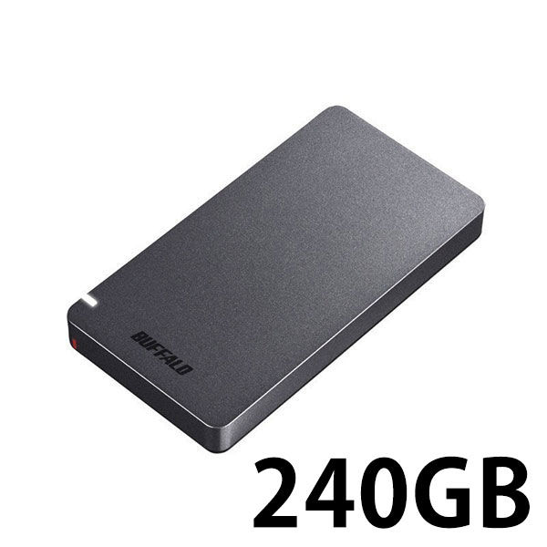 バッファロー USB3.1（Gen2） ポータブルSSD 240GB ブラック SSD