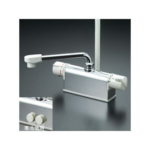 【水栓金具】KVK デッキ形サーモスタット式シャワー（取付ピッチ100mmタイプ） KF771 1個（直送品）