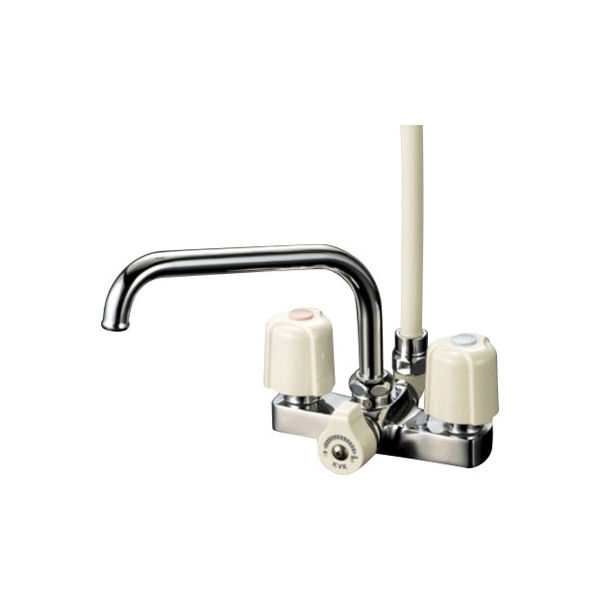 【水栓金具】KVK デッキ形2ハンドルシャワー 寒冷地用 KF14ZER2 1個（直送品）