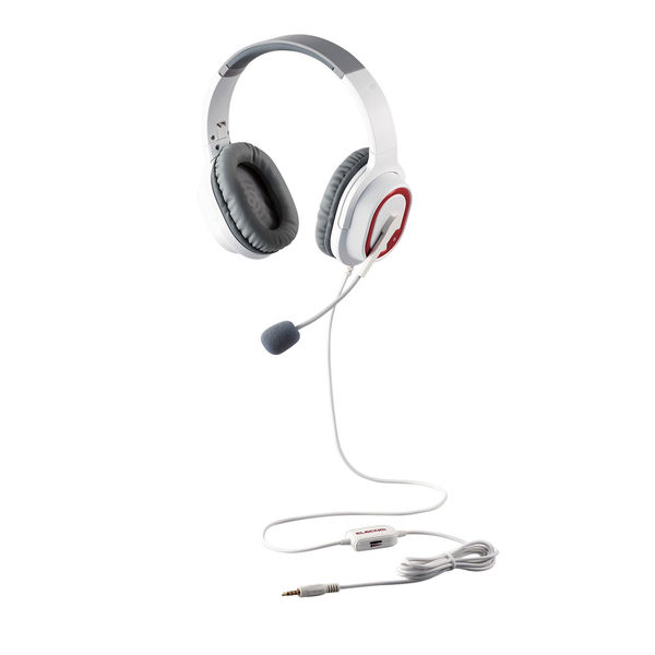 ヘッドセット オーバーヘッド ゲーミング 両耳 φ3.5mm 4極ミニプラグ PS5 任天堂スイッチ ホワイト HS-G30WH エレコム 1個（直送品）