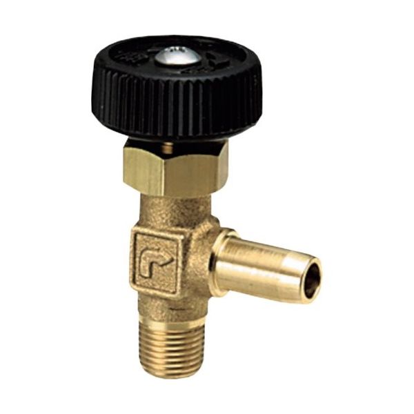 オンダ製作所 アングルミニチュアバルブ R1/4×ストレートφ8 黄銅ハンドル OMV-550-3 1個 267-3638（直送品）