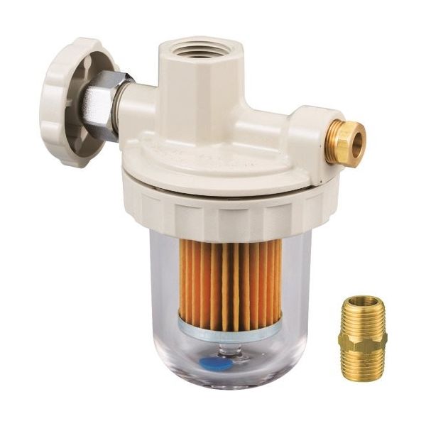 オンダ製作所 OFー100LV型 オイルストレーナー Rc1/2×φ8 ニップル付 OF-100LVC-1 1個 216-9775（直送品）