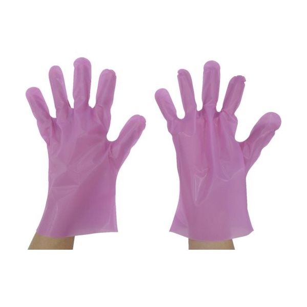 東京パック エンボス手袋五本絞り化粧箱L ピンク PGK-L 1セット(4000枚:200枚×20箱) 158-5997（直送品）