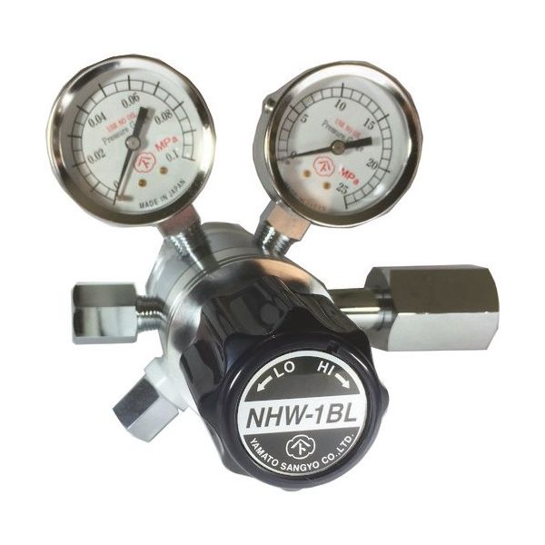ヤマト産業 YAMATO 分析機用フィン付二段微圧調整器 NHWー1BL NHW-1BL-R-1101-2203 1個 215-4576（直送品）