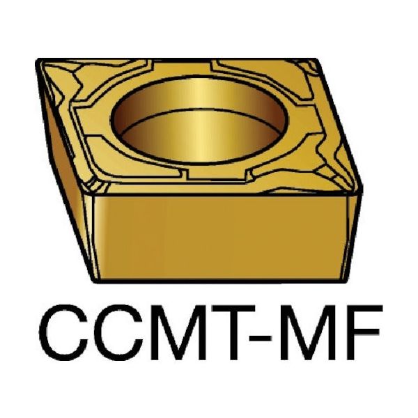 サンドビック SANDVIK コロターン107 旋削用ポジチップ(120) 2025 CCMT 09 T3 08-MF 1セット(10個)（直送品）