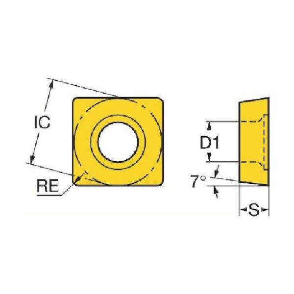 サンドビック コロターン107 旋削用ポジチップ(340) 4325 SCMT 38 09 32-XL 1セット(5個) 578-2899（直送品） 90,200円