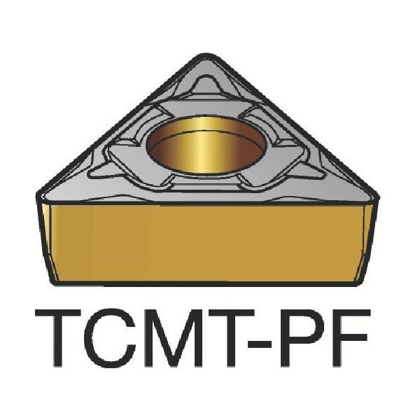 サンドビック コロターン107 旋削用ポジチップ（12 TCMT 09 02 02-PF 1515 358-6227（直送品）