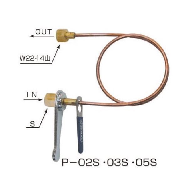 ヤマト産業 YAMATO 銅連結管 Pー05S L=1000 スパナ式 1個 268-1090（直送品）