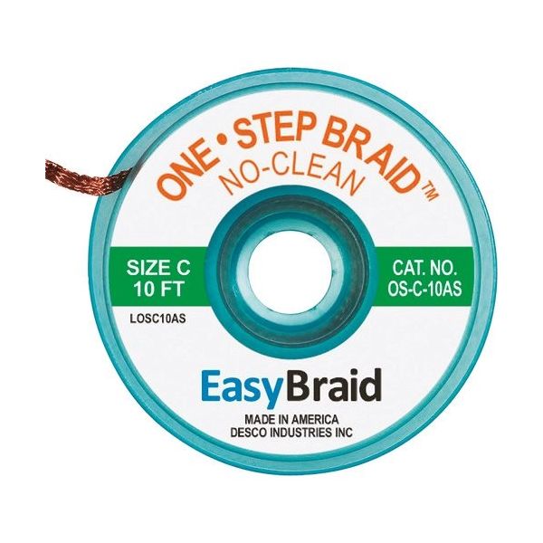 DESCO JAPAN ハンダ吸取り線 ワンステップ OS-C-10AS 1袋(25個) 162-2675（直送品）