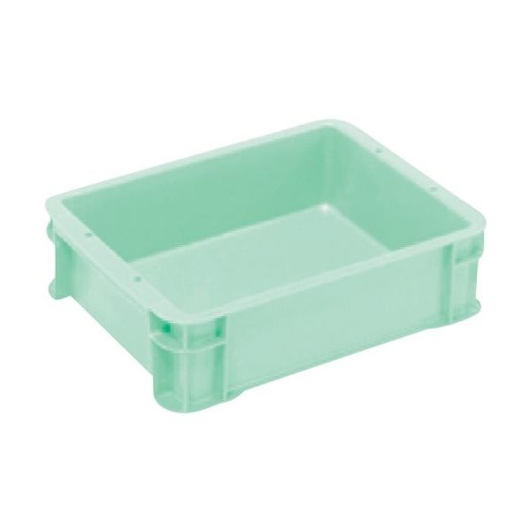 三菱ケミカル ヒシ S型コンテナ パステルグリーン 有効内寸312×237×83mm PAS-6-GN 1個 368-9355（直送品）