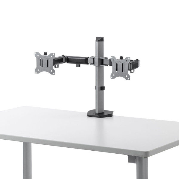 モニターアーム 2画面 デュアル 32インチまで 左右上下対応 360度回転 水平 CR-LA2002 1台 サンワサプライ（直送品）