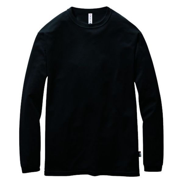 【Tシャツ】バートル 長袖Tシャツ ブラックM 155-35 ロングスリーブティーシャツ