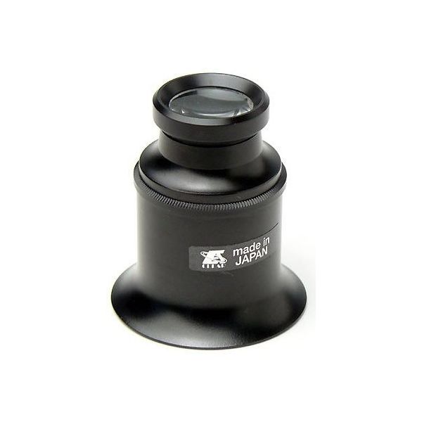 クリアー光学 時計見ルーペ キズミルーペ アイルーペ 12倍 アルミボディ P-24N 1個 64-5275-34（直送品）