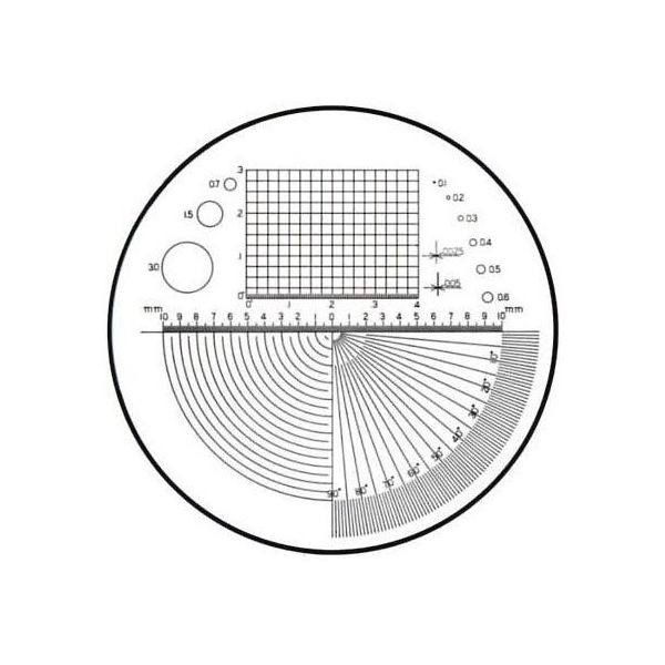 クリアー光学 ガラススケール Φ35mm (タイプ1) P-201N 1個 64-5275-08（直送品）