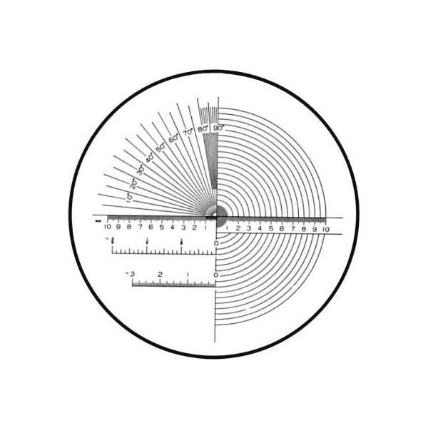 クリアー光学 ガラススケール Φ35mm (タイプ6) P-206N 1個 64-5275-13（直送品）
