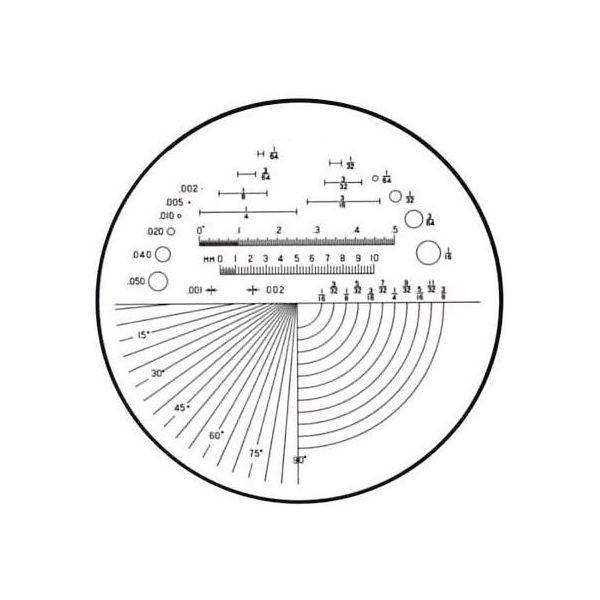クリアー光学 ガラススケール Φ35mm (タイプ5) P-205N 1個 64-5275-12（直送品）