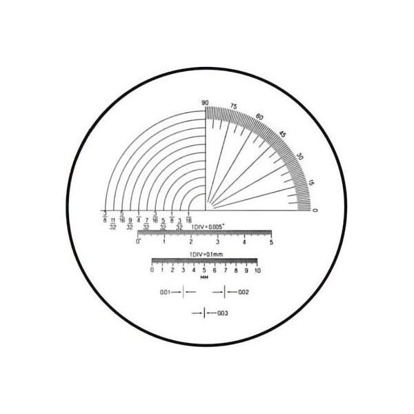 クリアー光学 ガラススケール Φ35mm (タイプ12) P-212N 1個 64-5275-19（直送品）