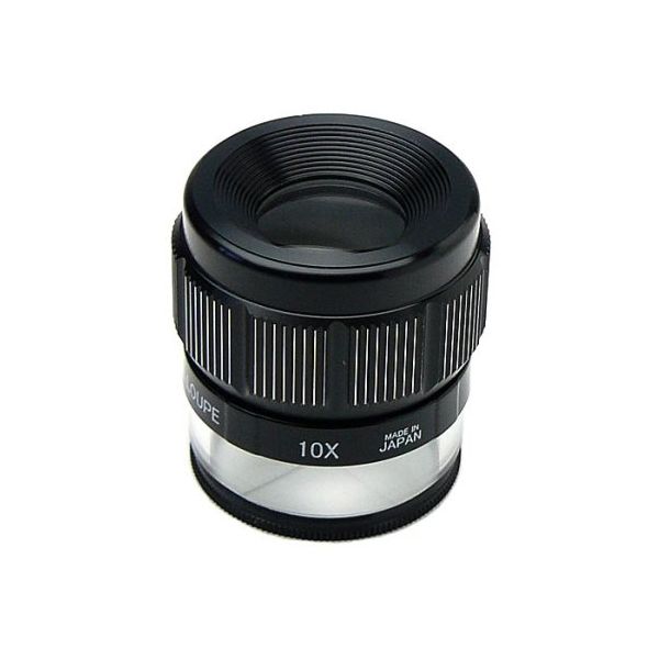 クリアー光学 0.1mm目盛付 スケールルーペ 10倍 21mm 収差補正コートレンズ P-12N 1個 64-5274-86（直送品）