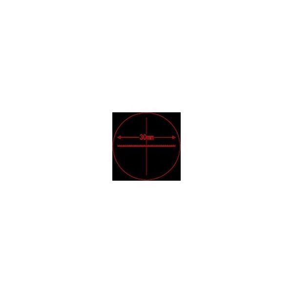 クリアー光学 赤線0.1mm目盛付 ガラススケール Φ35mm P-200RN 1個 64-5274-93（直送品）