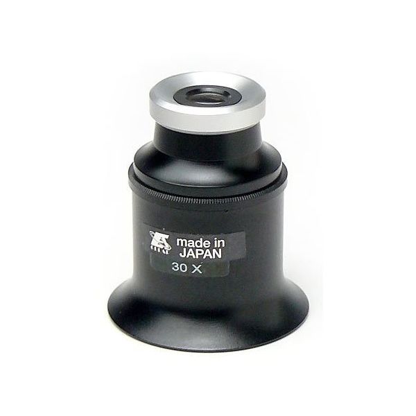 クリアー光学 時計見ルーペ 収差補正レンズ 30倍 アルミボディ P-32N 1個 64-5275-37（直送品）