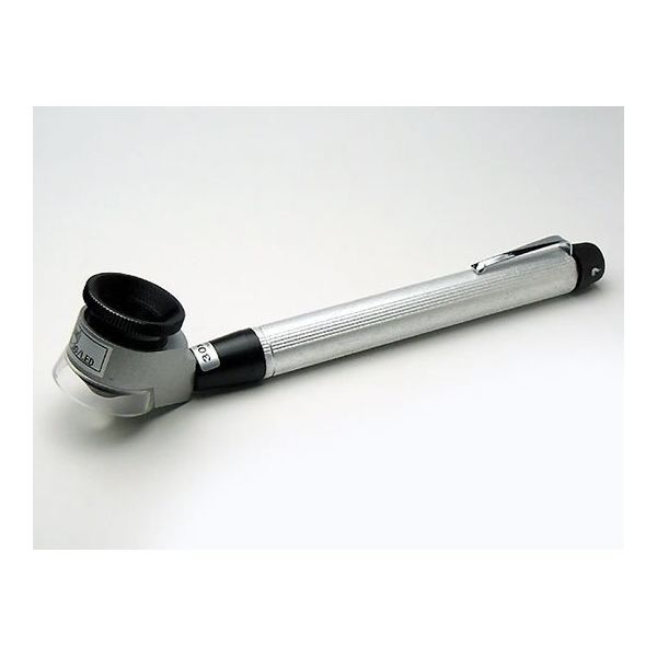 クリアー光学 LEDライト付鑑定ルーペ 高倍率 収差補正コートレンズ 30倍 8mm I-CG30 1個 64-5274-58（直送品）