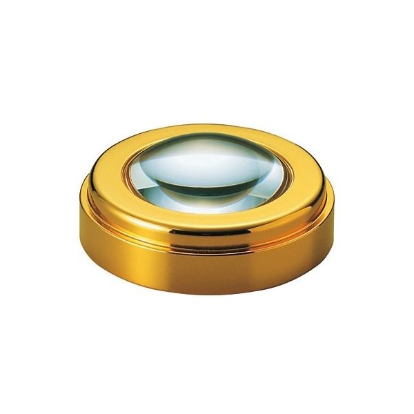 クリアー光学 置き型ルーペ デスクルーペ 5倍 40mm 本金メッキボディ PO-540 1個 64-5275-54（直送品）