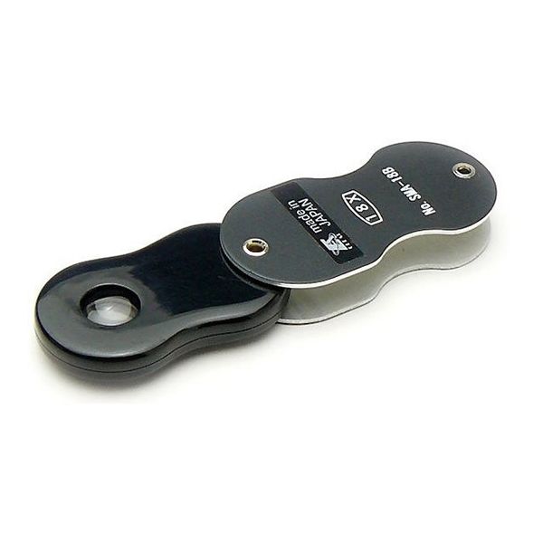 クリアー光学 携帯用ルーペ アルミ 拡大鏡 ガラスレンズ 18倍 10mm L-18 1個 64-5274-29（直送品）