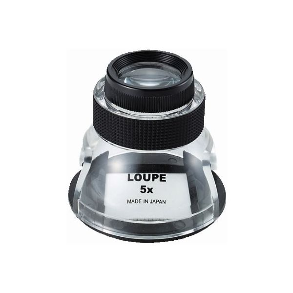 クリアー光学 1mm目盛付ルーペ 5倍 P-530 1個 64-5274-77（直送品）