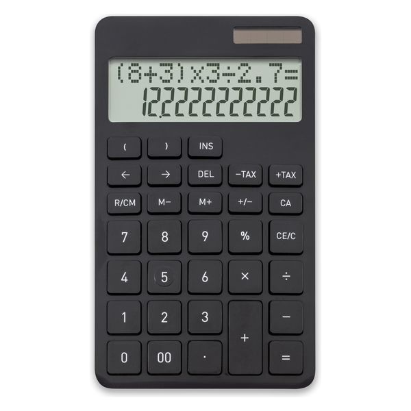 アスカ 計算式表示電卓 ブラック C1258BK 1個 - アスクル