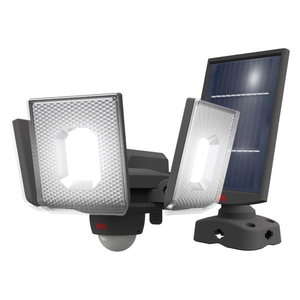 ムサシ S-340L 7.5W×3灯 LEDソーラーセンサーライト 1個（直送品