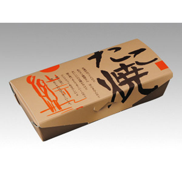 ペーパークラフト たこ焼き用お持ち帰り箱 紙箱 たこやき TAKO-030 00154966 1袋(100個)（直送品）