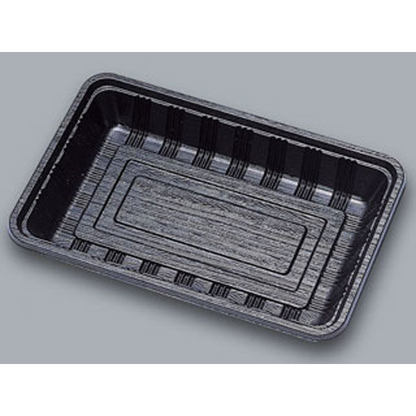 福助工業 弁当容器 LC新 LC-508黒 0576123 1袋(50個)（直送品）