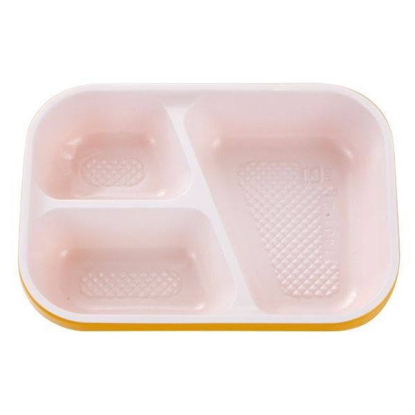 タカギ産業  弁当容器 B-401 [本体]イエロー10 [蓋]透明・ピュアフレンドA 1021499 100枚(10枚×10)（直送品）