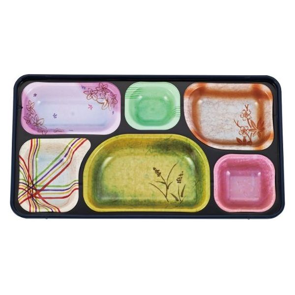 タカギ産業  弁当容器 PR-3 [本体]紺・内A [蓋]透明・アーモンド 1150399 100枚(10枚×10)（直送品）