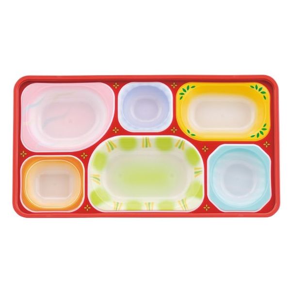 タカギ産業  弁当容器 PR-25 [本体]赤40・内A [蓋]透明・京ちりめん(ピンク) 1157699 100枚(10枚×10)（直送品）