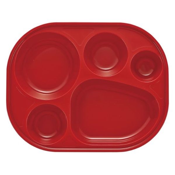 タカギ産業  弁当容器 BR-601 [本体]ワイン 透明：クローバー(ピンク) 1305099 100枚(10枚×10)（直送品）