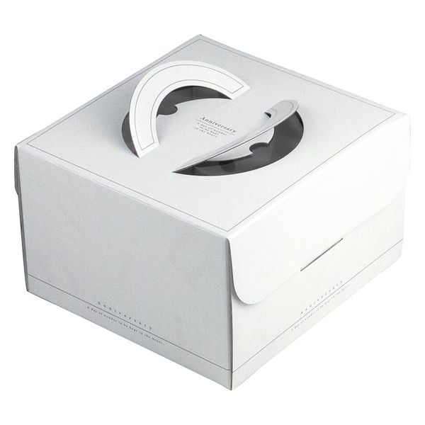 ヤマニパッケージ  ケーキ箱 アニバーサリーデコ 6号 20-2212 100箱(25箱×4)（直送品）