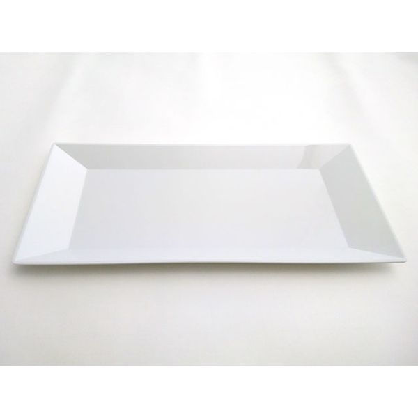 ニシキ 寿司容器 角皿(L)白磁  2131830300 320枚(20枚×16)（直送品）