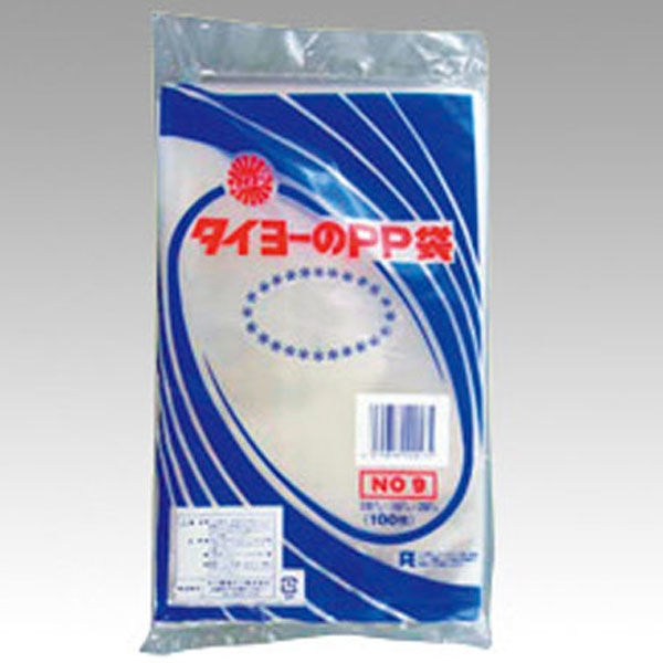 中川製袋化工 ポリ袋 PP袋 0.05mm×9号 216518 1セット(1袋(100枚入)×10)（直送品）