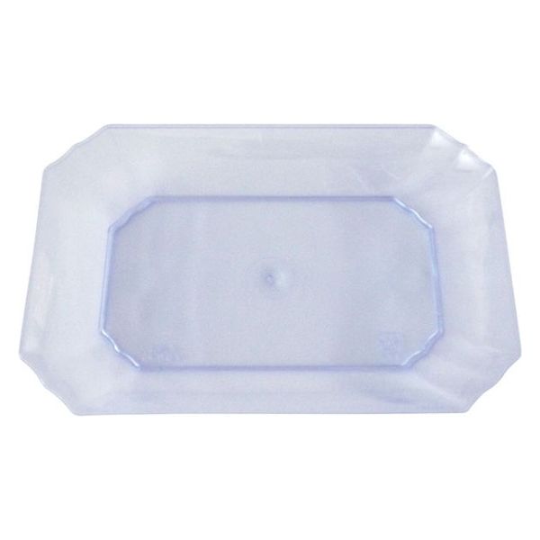 ニシキ 刺身・鮮魚容器 有明(極小)透明ブルー  2165650150 300枚(25枚×12)（直送品）